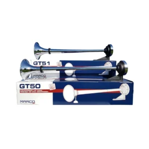 طقم سرينه MARCO - GT50- GT51
MARCO GT50 75CM + GT51 68CM BRASS CHROMED COMPRESSED AIR HORNS