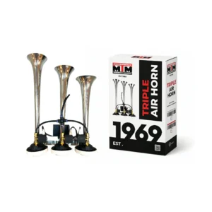 سرينه 3 بوق مشط عريض مميز MTM نيكل
MTM TRIPLE AIR HORN SET - WIDE TYPE, CHROME