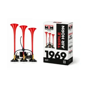 سرينه 3 بوق 12/24 MTM احمر
MTM TRIPLE AIR HORN SET 12/24V - RED