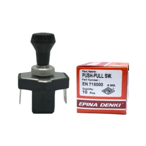 مفتاح 1 شدة قصير- 715000
EN 715000 SHORT PUSH-PULL ON/OFF SWITCH 6MM