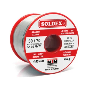 بكرة قصدير 1.8 مل 450 جرام SOLDEX
SOLDEX SOLDERING WIRE 1.8MM - 450G